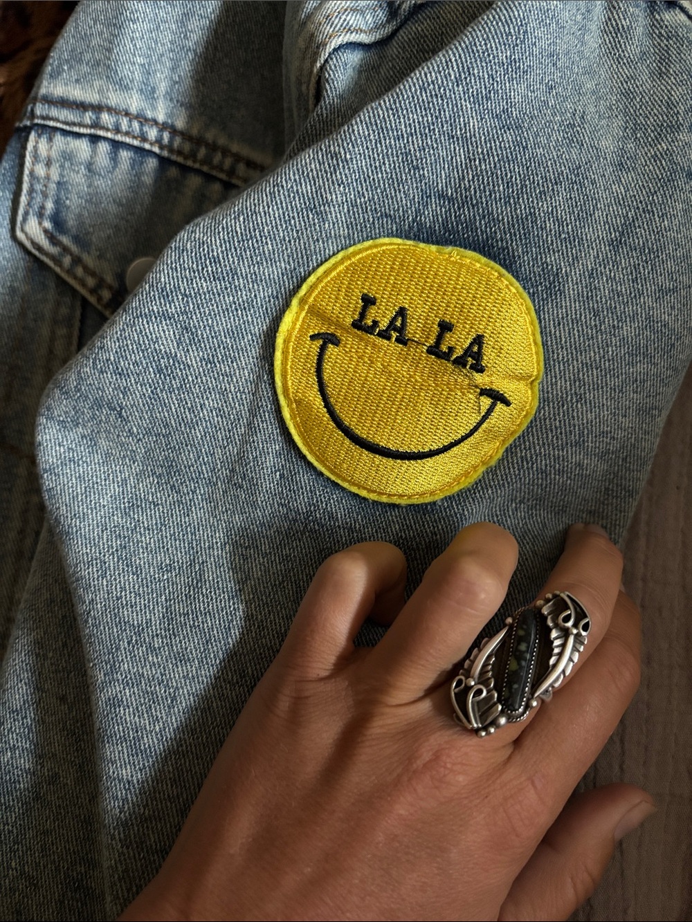 Dressed in lala forever patched trucker jacket in leopard - Picture 4 of 6